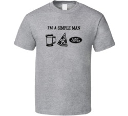 Land Rover Simple Man Beer Pizza Car Logo Driving Fan T Shirt Land Rover Simple Man Beer Pizza Car Logo Driving Fan T Shirt
