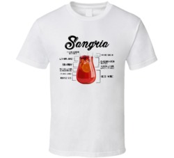 Sangria Bar Alcoholic Drink Bartender Recipe Poster Party Gift T Shirt Sangria Bar Alcoholic Drink Bartender Recipe Poster Party Gift T Shirt