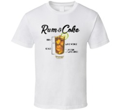 Rum And Coke Bar Alcoholic Drink Bartender Recipe Poster Party Gift T Rum And Coke Bar Alcoholic Drink Bartender Recipe Poster Party Gift T
