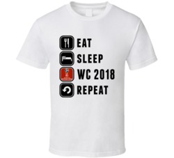 World Cup 2018 Eat Sleep Repeat Soccer Football Futbol Fan T Shirt World Cup 2018 Eat Sleep Repeat Soccer Football Futbol Fan T Shirt