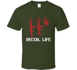 Recoil Life Assault Rifle Ekg Gun Owner Firearm Worn Look T Shirt Recoil Life Assault Rifle Ekg Gun Owner Firearm Worn Look T Shirt