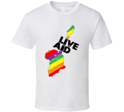 Live Aid 1985 Retro Vintage Music Concert Worn Look T Shirt Live Aid 1985 Retro Vintage Music Concert Worn Look T Shirt