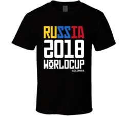 Colombia Russia 2018 World Cup Football Soccer Futbol T Shirt Colombia Russia 2018 World Cup Football Soccer Futbol T Shirt
