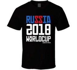 Costa Rica Russia 2018 World Cup Football Soccer Futbol T Shirt Costa Rica Russia 2018 World Cup Football Soccer Futbol T Shirt