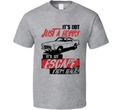 1961 Volvo P1800 It's Not A Hobby Escape Reality Car Worn Look T Shirt 1961 Volvo P1800 It's Not A Hobby Escape Reality Car Worn Look T Shirt