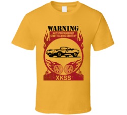 1957 Jaguar Xkss Warning May Start Talking About My Car Worn Look T Sh