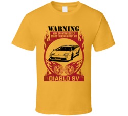 Lamborghini Diablo Warning May Start Talking About My Car Worn Look T 
