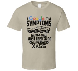 1957 Jaguar Xkss Googled My Symptoms Drive My Car Worn Look T Shirt