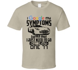 Aston Martin One 77 Googled My Symptoms Drive My Car Worn Look T Shirt