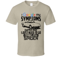 1969 Alfa Romeo Spider Googled My Symptoms Drive My Car Worn Look T Sh