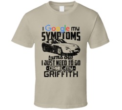 1991 Tvr Griffith Googled My Symptoms Drive My Car Worn Look T Shirt