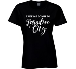 Take Me Down To Paradise City Sony Lyric Worn Look T Shirt Take Me Down To Paradise City Sony Lyric Worn Look T Shirt