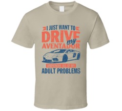 Lamborghini Aventador Drive Ignore My Adult Problems Car Worn Look T S