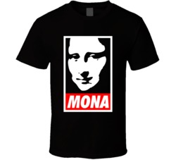 Obey Mona Lisa Parody T Shirt Obey Mona Lisa Parody T Shirt