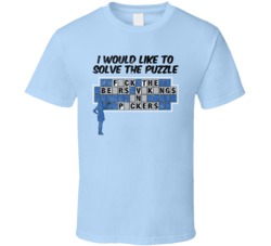 Detroit Fuck Rest Nfc North Wheel Of Fortune Football Worn Look T Shir