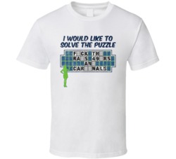 Seattle Fuck Rest Nfc West Wheel Of Fortune Football Worn Look T Shirt