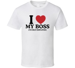 I Heart Love My Boss Self Employed T Shirt I Heart Love My Boss Self Employed T Shirt