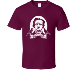 Edgar Allan Poe Nevermore Raven Halloween Costume Worn Look T Shirt Edgar Allan Poe Nevermore Raven Halloween Costume Worn Look T Shirt