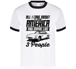 Ferrari America All I Care About Is Maybe 3 People Worn Look T Shirt