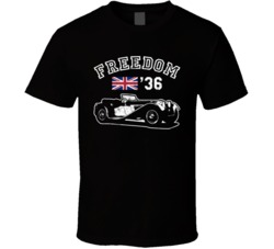 1936 Ss Cars Ss100 Freedom Car Fan Worn Look T Shirt