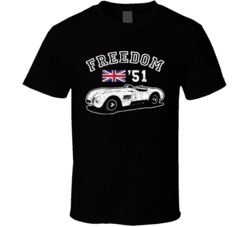 1951 Jaguar C Type Freedom Car Fan Worn Look T Shirt