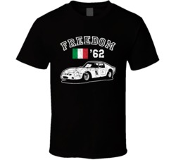 1962 Ferrari 250 Gto Freedom Car Fan Worn Look T Shirt