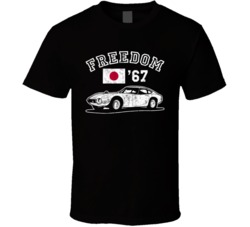 1967 Toyota 2000gt Freedom Car Fan Worn Look T Shirt