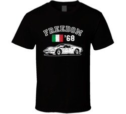 1968 Ferrari Dino Freedom Car Fan Worn Look T Shirt