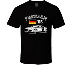 2006 Audi R8 Freedom Car Fan Worn Look T Shirt 2006 Audi R8 Freedom Car Fan Worn Look T Shirt