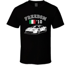 2010 Ferrari 458 Italia Freedom Car Fan Worn Look T Shirt 2010 Ferrari 458 Italia Freedom Car Fan Worn Look T Shirt