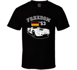 1953 Porsche 550 Freedom Car Fan Worn Look T Shirt 1953 Porsche 550 Freedom Car Fan Worn Look T Shirt