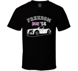 1956 Austin Healey 100 Freedom Car Fan Worn Look T Shirt 1956 Austin Healey 100 Freedom Car Fan Worn Look T Shirt