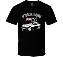 1959 Mg Mga Freedom Car Fan Worn Look T Shirt 1959 Mg Mga Freedom Car Fan Worn Look T Shirt