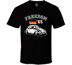1965 Volkswagen Beetle Freedom Car Fan Worn Look T Shirt 1965 Volkswagen Beetle Freedom Car Fan Worn Look T Shirt