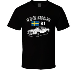 1961 Volvo P1800 Freedom Car Fan Worn Look T Shirt 1961 Volvo P1800 Freedom Car Fan Worn Look T Shirt