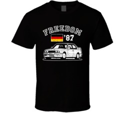1987 Bmw M6 Freedom Car Fan Worn Look T Shirt 1987 Bmw M6 Freedom Car Fan Worn Look T Shirt