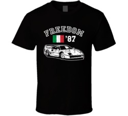 1987 Ferrari F40 Freedom Car Fan Worn Look T Shirt 1987 Ferrari F40 Freedom Car Fan Worn Look T Shirt