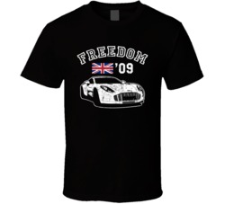 2009 Aston Martin One 77 Freedom Car Fan Worn Look T Shirt 2009 Aston Martin One 77 Freedom Car Fan Worn Look T Shirt