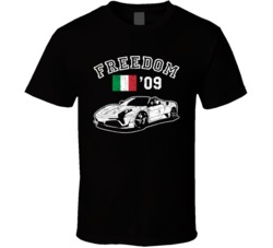 2009 Ferrari F430 Spider Freedom Car Fan Worn Look T Shirt 2009 Ferrari F430 Spider Freedom Car Fan Worn Look T Shirt