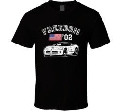 2002 Dodge Viper Freedom Car Fan Worn Look T Shirt 2002 Dodge Viper Freedom Car Fan Worn Look T Shirt