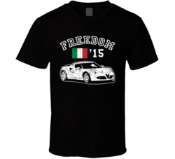 2015 Alfa Romeo 4c Freedom Car Fan Worn Look T Shirt 2015 Alfa Romeo 4c Freedom Car Fan Worn Look T Shirt
