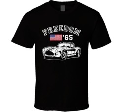 1965 Ac Cobra Freedom Car Fan Worn Look T Shirt 1965 Ac Cobra Freedom Car Fan Worn Look T Shirt