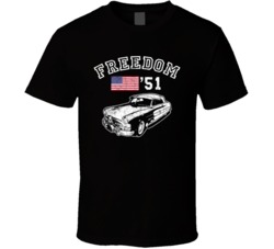 1951 Hudson Hornet Freedom Car Fan Worn Look T Shirt 1951 Hudson Hornet Freedom Car Fan Worn Look T Shirt