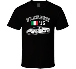2015 Ferrari Laferrari Freedom Car Fan Worn Look T Shirt 2015 Ferrari Laferrari Freedom Car Fan Worn Look T Shirt