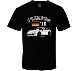 2016 Porsche 911 Freedom Car Fan Worn Look T Shirt 2016 Porsche 911 Freedom Car Fan Worn Look T Shirt