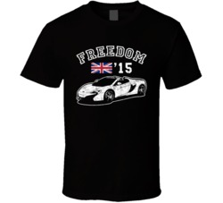 2015 Mclaren 650s Spider Freedom Car Fan Worn Look T Shirt 2015 Mclaren 650s Spider Freedom Car Fan Worn Look T Shirt