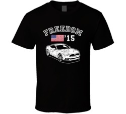 2015 Ford Mustang Gt Freedom Car Fan Worn Look T Shirt 2015 Ford Mustang Gt Freedom Car Fan Worn Look T Shirt