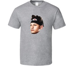 Patrick Mohames Kansas Football Big Head Illustration T Shirt