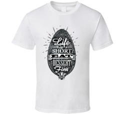 Poster Spoon Lettering Life Is Short Eat Dessert First In Retro Vintag