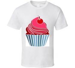 Vector Cupcake Illustration Birthday Celebration Cake Yummy Dessert Sy